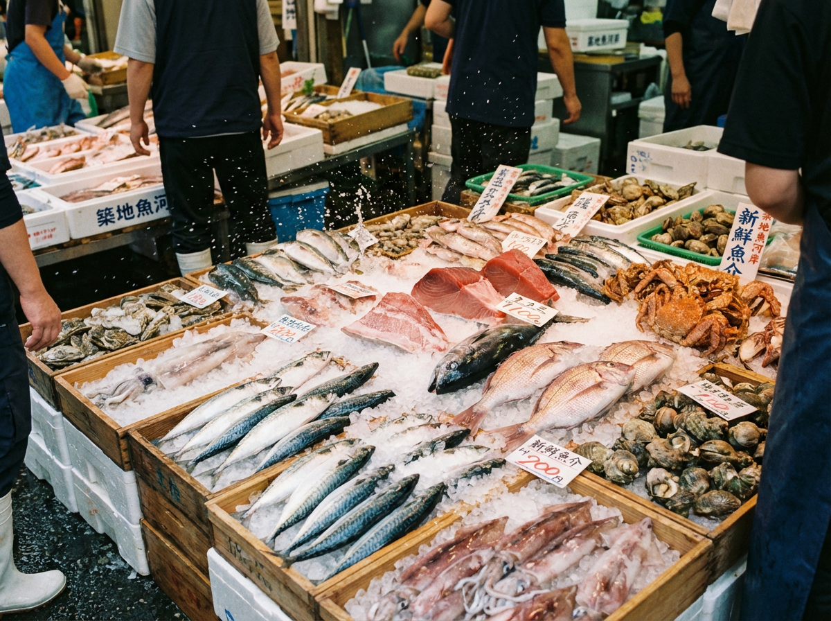 活気あふれる水産市場